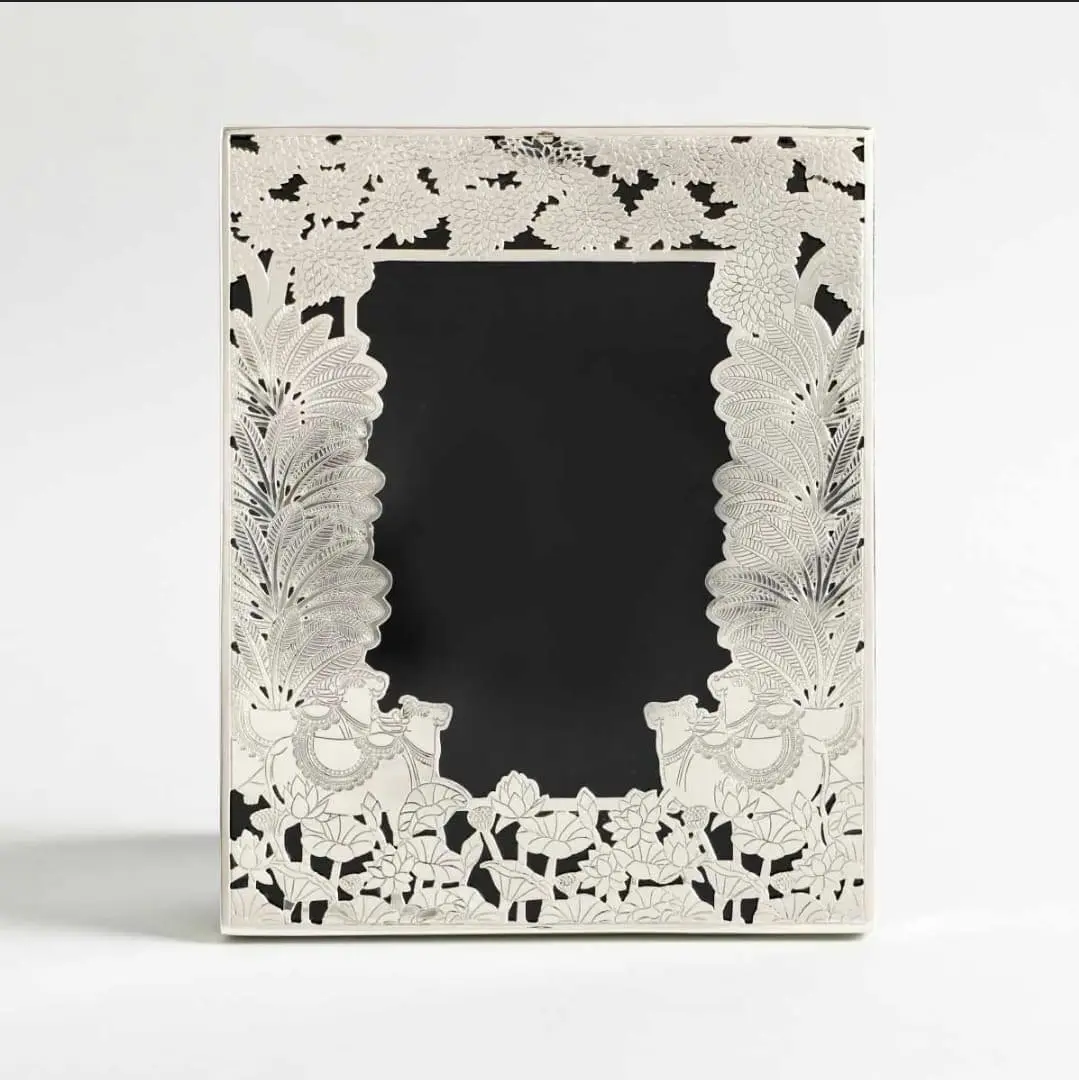 Elegant Silver Photo Frame — Handcrafted Export Product by NxtGen Exports, Moradabad